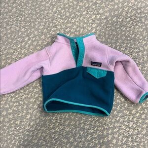 Patagonia Kids' Fleece in Lavender and Teal
